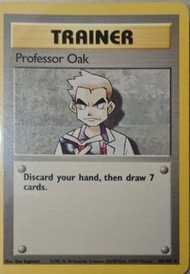 1999年無影版 寶可夢卡牌 Professor Oak 88/102