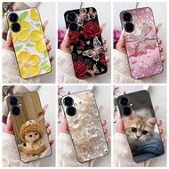 For Tecno Camon 19 Pro 5G Camon19 19Pro 4G CI6 CI7n CI8 CI8n New Elegant Floral Cat Painting Soft Si