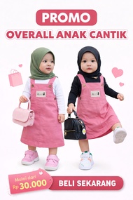 Overall Dress Anak Perempuan/Baju Kodok Anak Perempuan