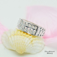 Cincin Sempoa Cincin Perak Ring Silver Ring#RH103 Fortune Abacus Ring-925 Sterling Silver (Unisex/Co