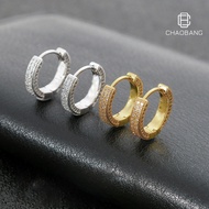 Full Diamond Earrings Earrings All-Match Earrings Men's Gold Color Earrings Women's Earrings Accesso