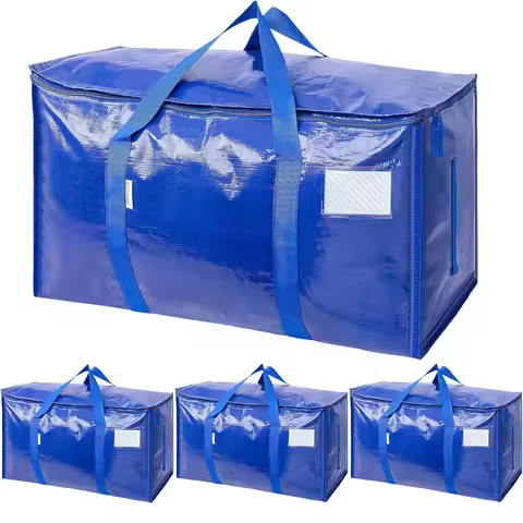 Extra Large Moving Duffel Bags with Zippers & Carrying Handles, Heavy-Duty Storage Tote Packing Movi