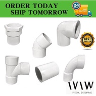 32mm UPVC White Pipe Fitting/ Tee- Socket- P/T Socket- P/T Elbow- Elbow 45"- Elbow