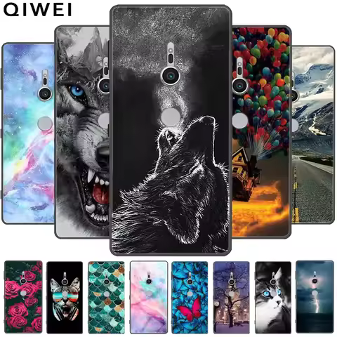 Case For Sony Xperia XZ2 Cover Cute Cartoon Soft Silicone Phone Back Covers for Sony XZ1 XZ3 XZ2 Com