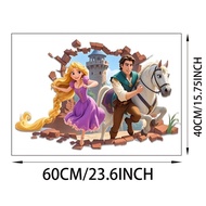Disney | 1pc Tangled Rapunzel Flynn Rider Wall Sticker self-adhesive decorative decal suitable for b