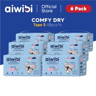 Aiwibi Baby Comfy Dry Diapers Tape & Pants (6Pack)