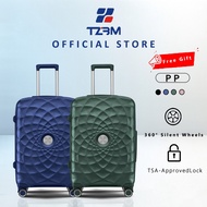 TZJM Polypropylene PP Hard Case TSA Lock 8-Wheels Spinner Luggage
