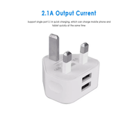 Universal 1/2/3-Port Muti USB Plug 3 Pin Wall Charger With CE Certified Safety Mark Adapter UK Dual USB Ports Travel Charger