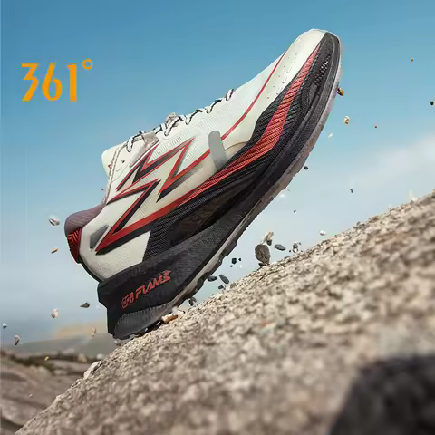 361 Degrees Flame 4x4 Men Running Shoes New Carbon Plate Racing Anti-slip Rebound Wear-resistant Sta