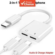 Dual USB C to 3 5mm Jack PD Fast Charging Splitter for Samsung S24 S23 Ultra S22 Google Pixel Pro