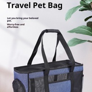 Portable Pet Carrier Bag - Breathable Mesh, Hard Bottom & Safety Lock for Cats A7RI
