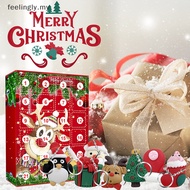 【Ready Stock】 Christmas Advent Calendar Gift Box 24 Pcs Christmas Pendant Keychain For Kids {F}