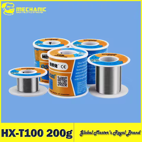 【MECHANIC】 HX-T100 200g Soldering Wire Mild Rosin Core 0.3mm 0.4mm 0.5mm 0.6mm 0.8mm 1mm 1.2mm For i