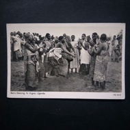 1940s Vintage Postcard Uganda-Bairu Dancing N.Kegizi, Uganda