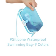 Mini Silicone Waterproof Swim Pouch Lightweight Travel Toiletry Bag  9 Colors