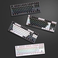 87 Keys Real Mechanical Keyboard Leaven K550 TKL 80% Gaming Keyboard Mix Color Keycap Blue Switch 87