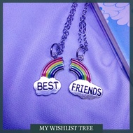 FRIENDSHIP NECKLACE 2PCS 1 PAIR BEST FRIEND RAINBOW NECKLACE/ RAINBOW FRIENDSHIP NECKLACE