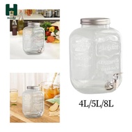 Homyl Glass Beverage Dispenser Water Dispenser Juice Container with Spout Beverage