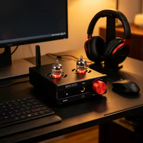BOALECO PX2 Tube Headphone Amplifier GE5654W Tube HIFI QCC3031 Bluetooth 5.0 APTX HD High-Thrust Hea