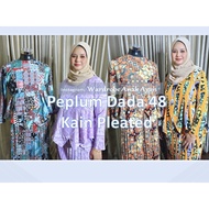 Kurung Peplum Pleated Plus Size Dada  Corak Batik Bunga Baju Raya 2022 MURAH - Maternity Mengandung
