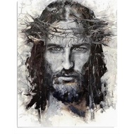 Jesus Christ Face Wall Art, Spiritual, 11x14 Unframed Print | Christian portrait poster, luster phot