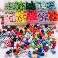 Colorful Acrylic Straight Hole Beads Cylinder Loose Beads Jewelry Accessories