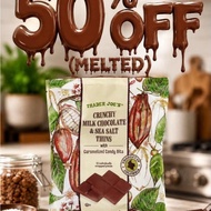 Trader Joe's Organic Crunchy Milk Chocolate and Sea Salt Thins 96g