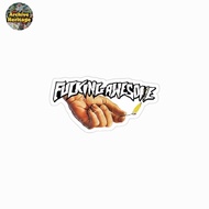 Fucking Awesome fire font logo sticker skateboard