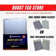 Henwei high quality clear toploader 35PT (Free tabbed sleeve/Toploader sleeve)