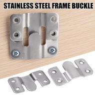 Stainless Steel Interlock Hanging Buckle/ Flush Mount Bracket Furniture Connector/ Wall Picture Frame Hanger Display Hooks/ Photo Frame Picture Mirror Wall Hanger