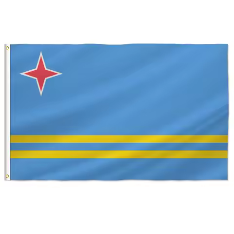 PTEROSAUR Aruba Flag, Aruba Flags with Brass Grommets for Room Boat Indoor Outdoor Decor Banner