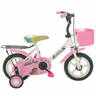 【Adagio】12吋酷樂狗輔助輪童車附置物籃-粉色