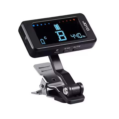 JOYO JT-480 Rechargeable Clip-On Tuner 430-450Hz Adjustable ±1 Cent Precise Tuning with Vibration Pi