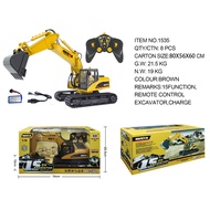 new HUINA 1535 1/14 15CH Alloy remote-controlled excavator sound and light electric remote-controlle