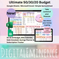 Ultimate 50/30/20 Budget Spreadsheet Google Sheets & Excel 📊 Template – Weekly, Biweekly & Monthly F