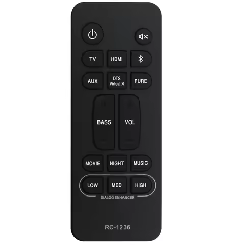 Replace RC-1236 Remote Control For Denon Home Theater Sound Bar System RC1236 DHT-S216 DHTS216 DHT-S