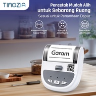 TIMOZIA Pocket Thermal Label Printer | Bluetooth USB | Barcode, Sticker, Shipping Label Maker