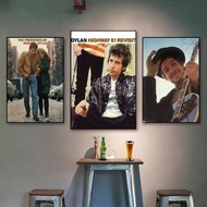 Singer Bob Dylan Music Poster Wall Sticker for Living Room Bar Vintage Decorative Painting