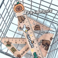 Kapibara Ruler 4-Piece Set Acrylic Ruler Semicircle Ruler Triangle Ruler Capybara Triangle Board