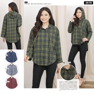 BJFashionWanita / Kemaja Hoodie Flannel / Kemeja Hoodie / Kemeja Flannel / Hoodie Flannel / Atasan H