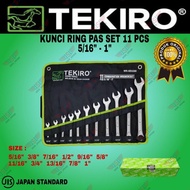 Tekiro Kunci ring pas set 5/16"-1" / ringpas sae 11pc / Kunci pas ring