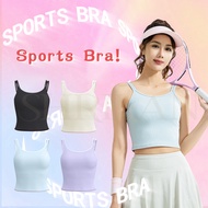 ShriLan Striped Sports Bra With Fixed Pad Premium Yoga Top Sports Vests Singlet