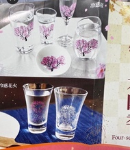 全新 日本 丸モ高木 陶器 「冷感櫻」 酒杯 遇冷變色 入伙 結婚 禮物