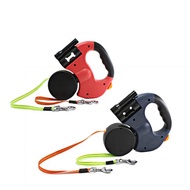 LED Automatic Retractable Traction Rope with Two-Headed and Plastic Bag Box Dog Leash Chain Pet Supp