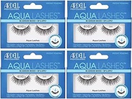 Ardell Aqua False Strip Lashes 344, Water Activated Fake Lashes, No Lash Glue Required, 4 Pack