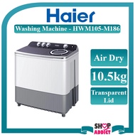 Haier HWM105 10.5kg Semi Auto Washing Machine HWM105-M186 Mesin Basuh