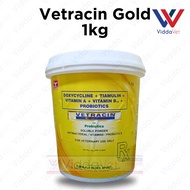Vetracin Gold Soluble Powder 1kl Vetracin gold powder Viddavet 1 kg Vetracin gold with probiotic