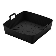 [Lapurer]23cm/9In Square Large Silicone Air Fryer Liners Mold for Air Fryer 6-8QT Reusable Airfryer 