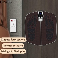 OYA36 เครื่องนวดไฟฟ้า แผ่นนวดเท้า EMS พับเก็บได้ พร้อมรีโมทคอนโทรล เครื่องนวดกระตุ้นการไหลเวียนของเท