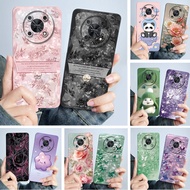 For Huawei NovaY90 CTR-LX2 CTR-LX1 CTR-LX3 nova Y90 Case Fashion Simplicity Oil Painting Flowers Sil